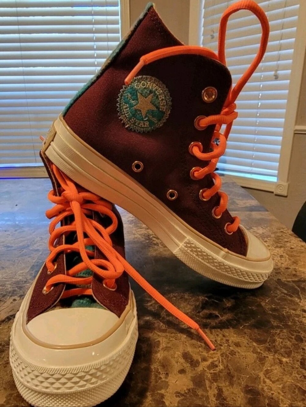 Converse Chuck 70 Canvas & Plaid Hi Deep Bordeaux Maroon Women's 5.5 / Men's 3.5
